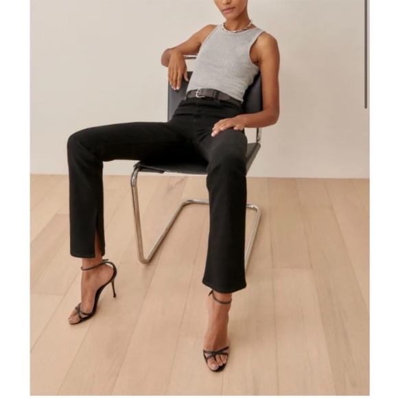 NWT Reformation Liza Slit Hem Ultra High Rise Jeans - Picture 4 of 8